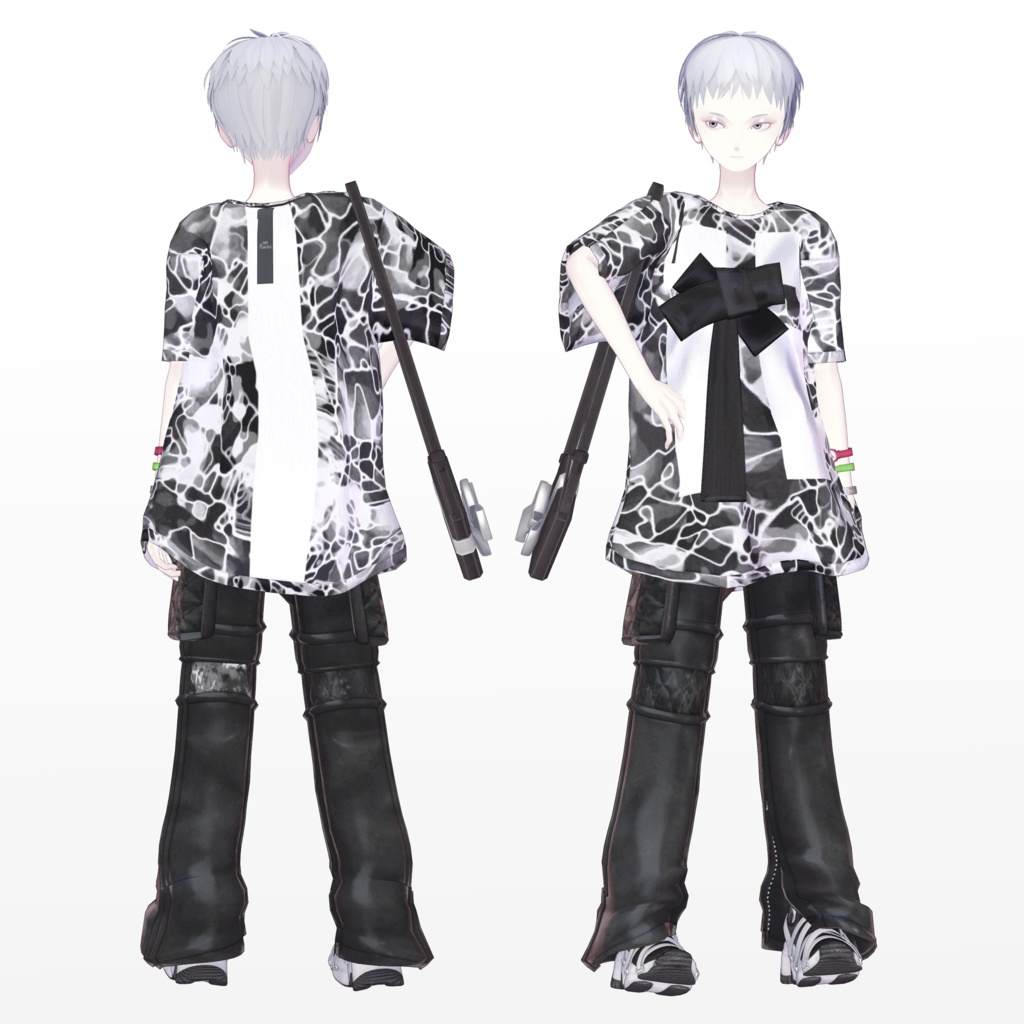 【12アバター対応】RibbonShirt - リボンシャツ【VRC想定衣装】