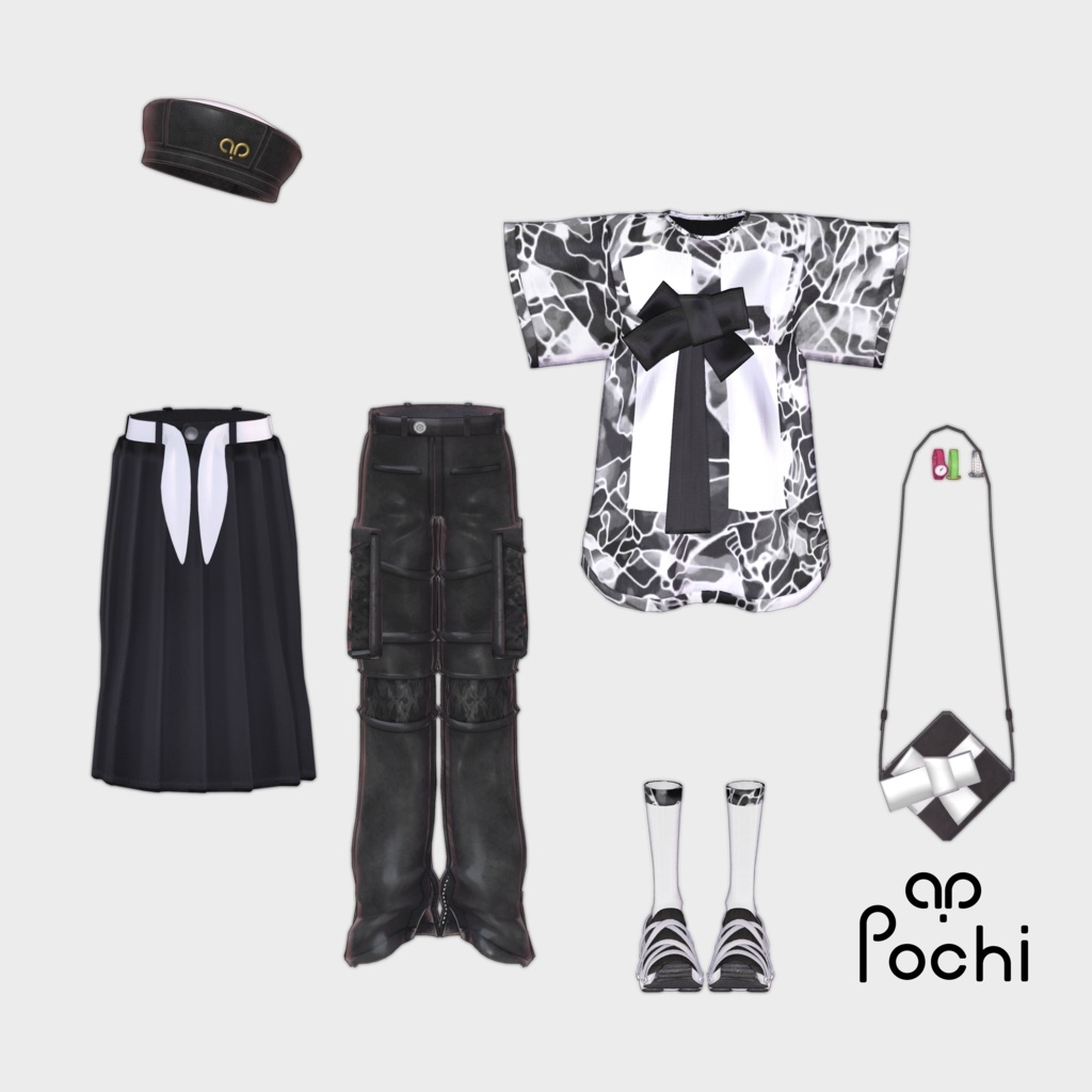 【12アバター対応】RibbonShirt - リボンシャツ【VRC想定衣装】