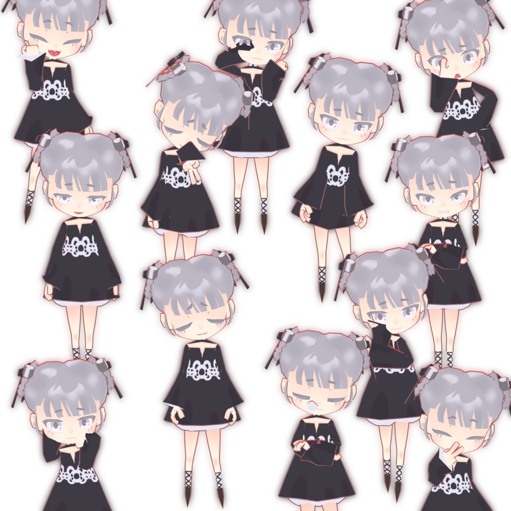 【オリジナル3Dモデル】Puchi プチ【VRChatアバター】