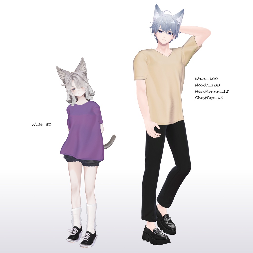 【19アバター対応】MultiTshirt - マルチTシャツ