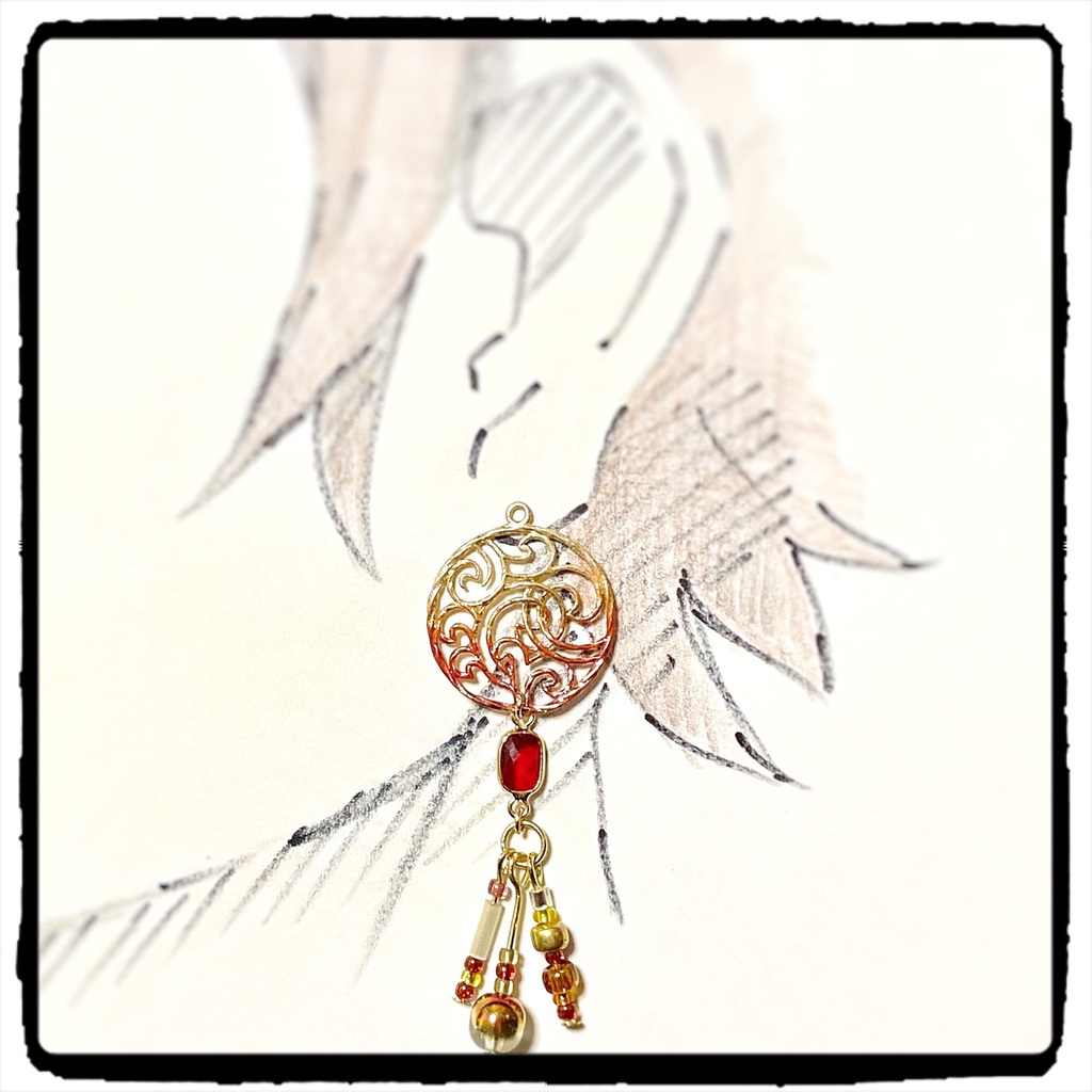 【煉獄杏寿郎】鬼滅の刃 イメージピアス・イヤリング