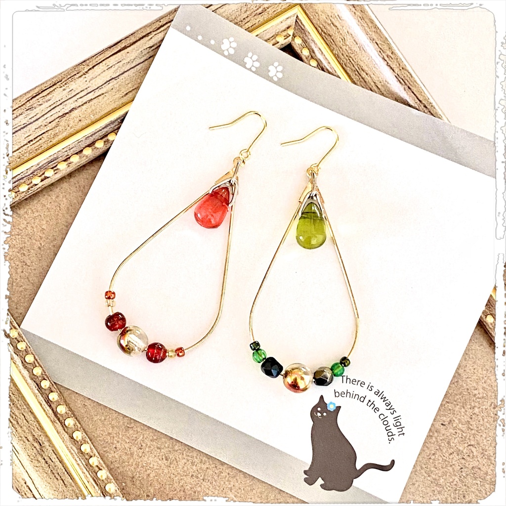 【鬼滅の刃】煉炭イメージピアス・イヤリング