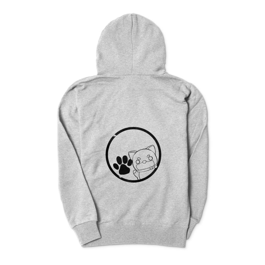 柴犬パーカーグレー