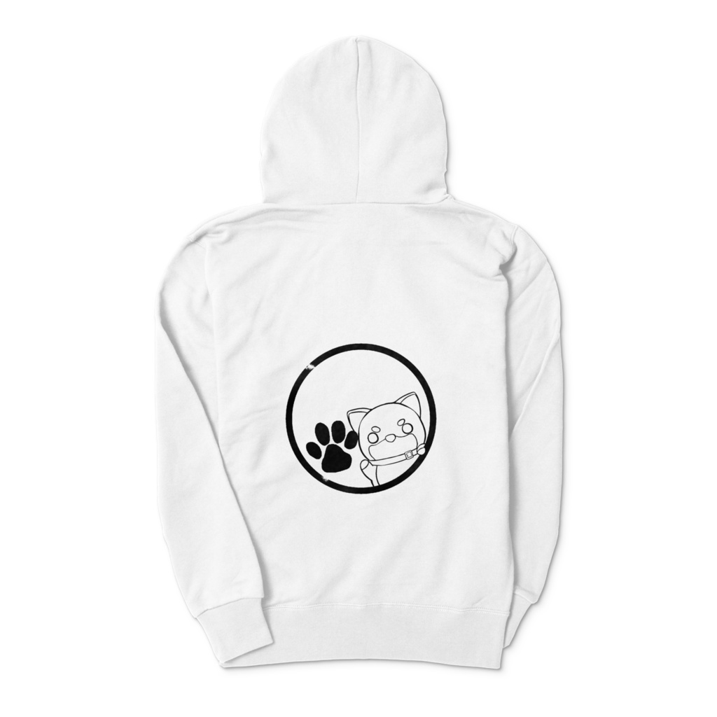 柴犬パーカー白