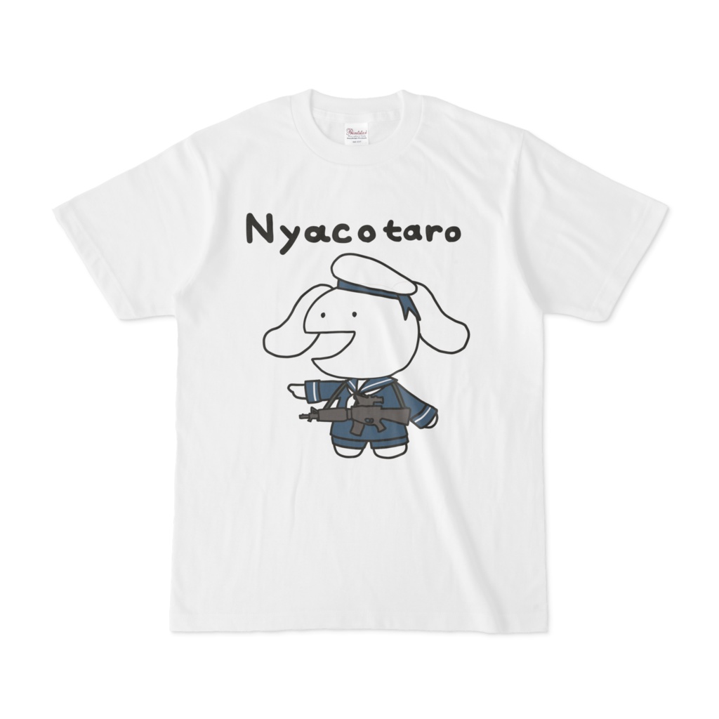 セーラーにゃこたろう白地Tシャツ
