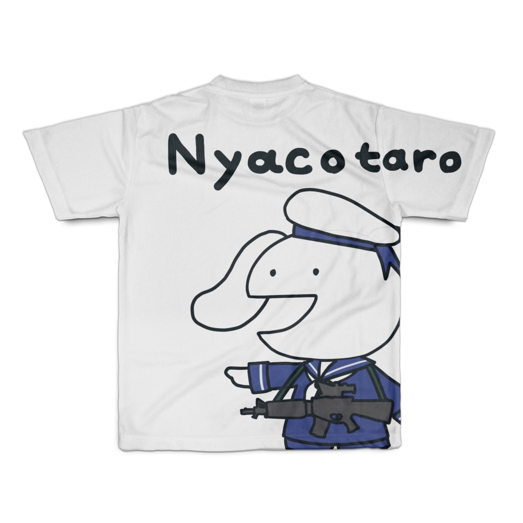 にゃこたろう背中で語れTシャツ