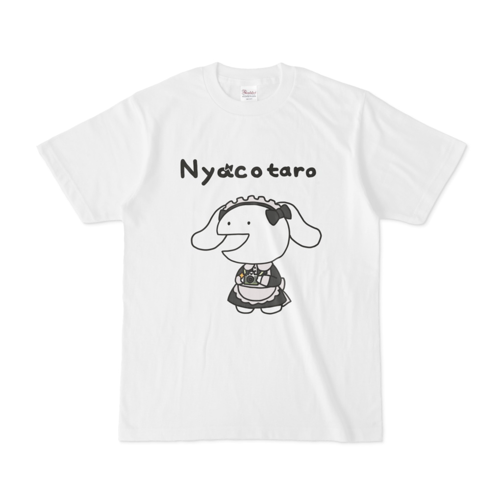 メイドにゃこたろう白地Tシャツ