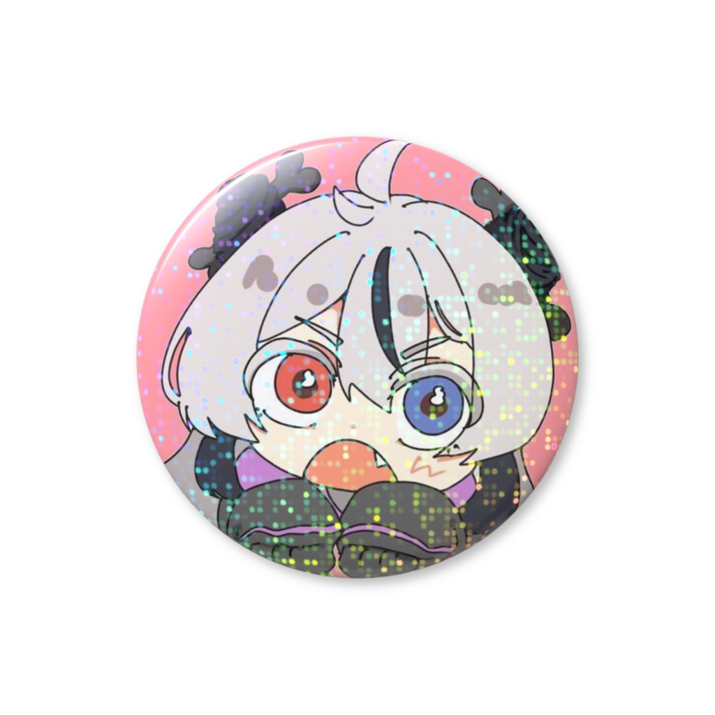 おにきゅどこ?キラキラ缶バッジ