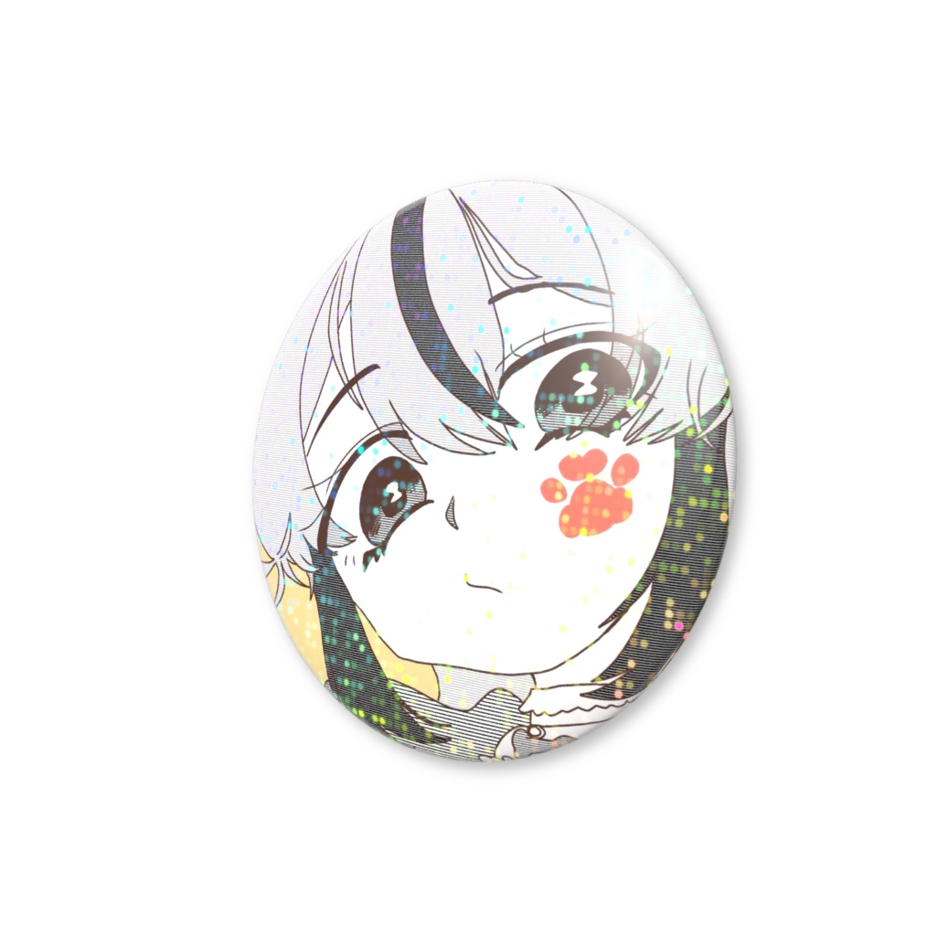 にくきゅうぺったん!キラキラ缶バッジ