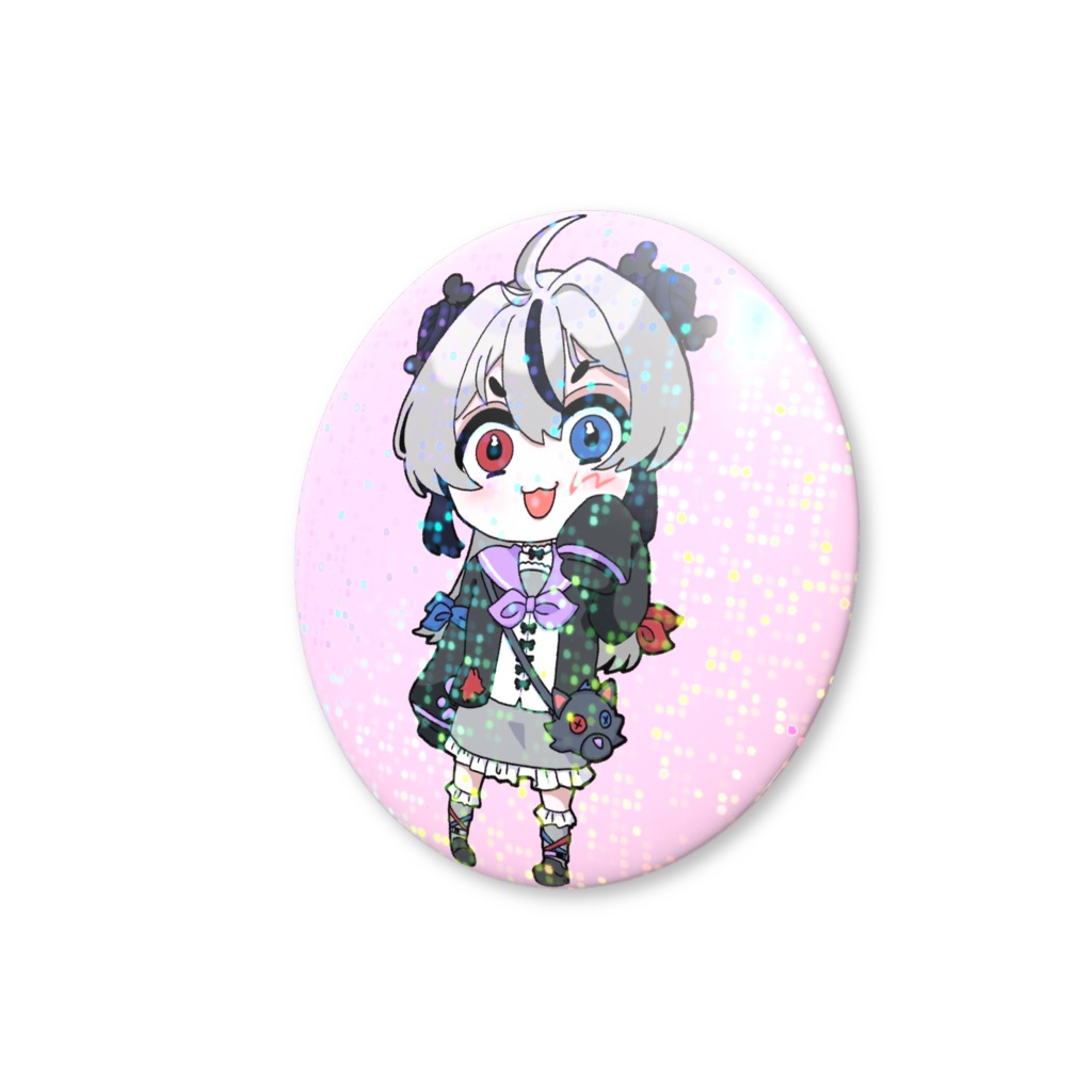 やっほー!キラキラ缶バッジ