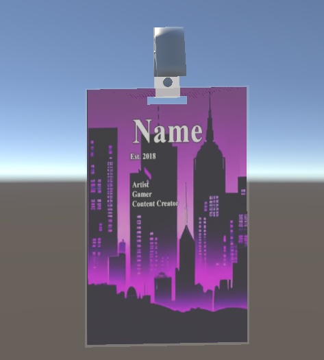 Customizable Rigged Badge Clip Tag for VRChat Unity from scratch バッジ
