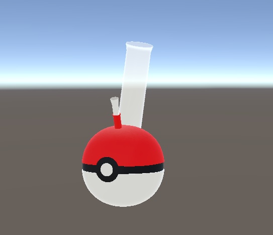 NEW VER rigged VRChat Pokemon glass pipe bowl Prop from scratch unity 3d model