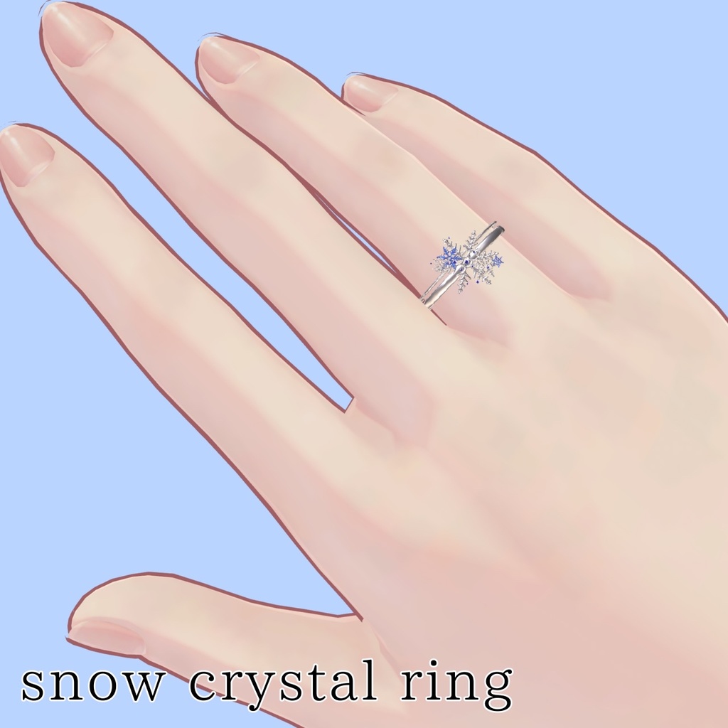 【VRChat用】snow crystal ring
