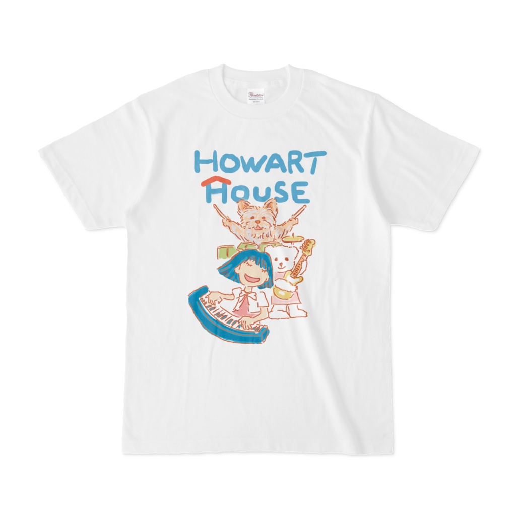 ＨＯＷＡＲＴ　ＨＯＵＳＥ（Ｔシャツ・白・サイズＳ・Ｍ・Ｌ・ＸＬ）