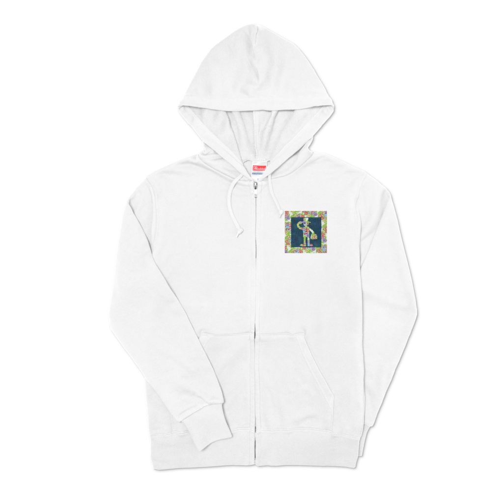 大人のカタチ（ジップパーカー・白・サイズＳ・Ｍ・Ｌ・ＸＬ）