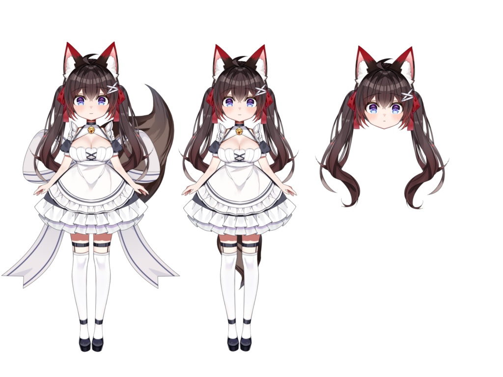 【Live2dモデル】Fox maid girl 狐の女の子【汎用】