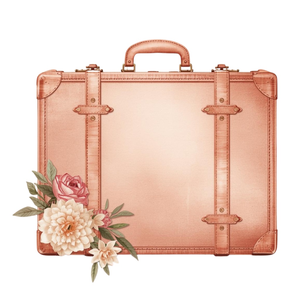 旅行シリーズ 水彩アンティーク風クリップアート10点セット【PNG背景透過】