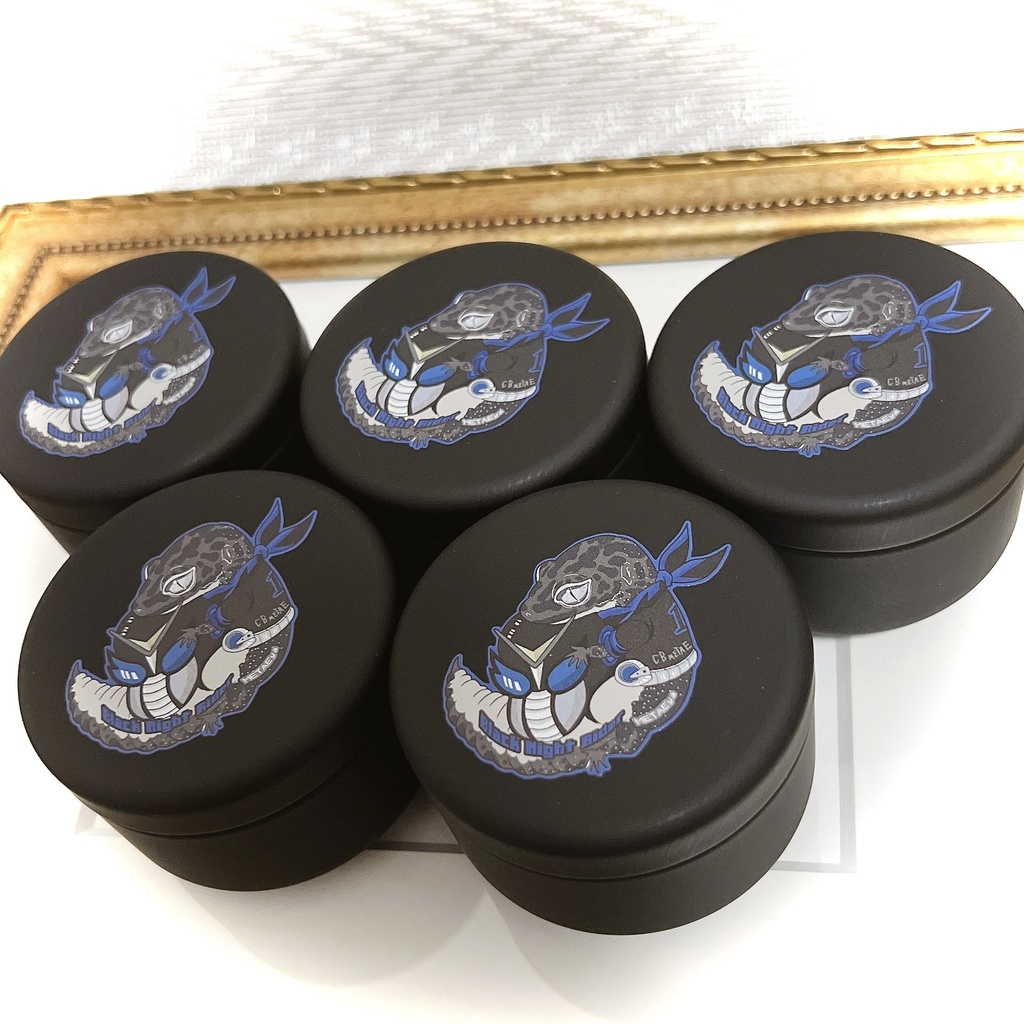 ミニ缶小物入れブラック【レオパードゲッコー】