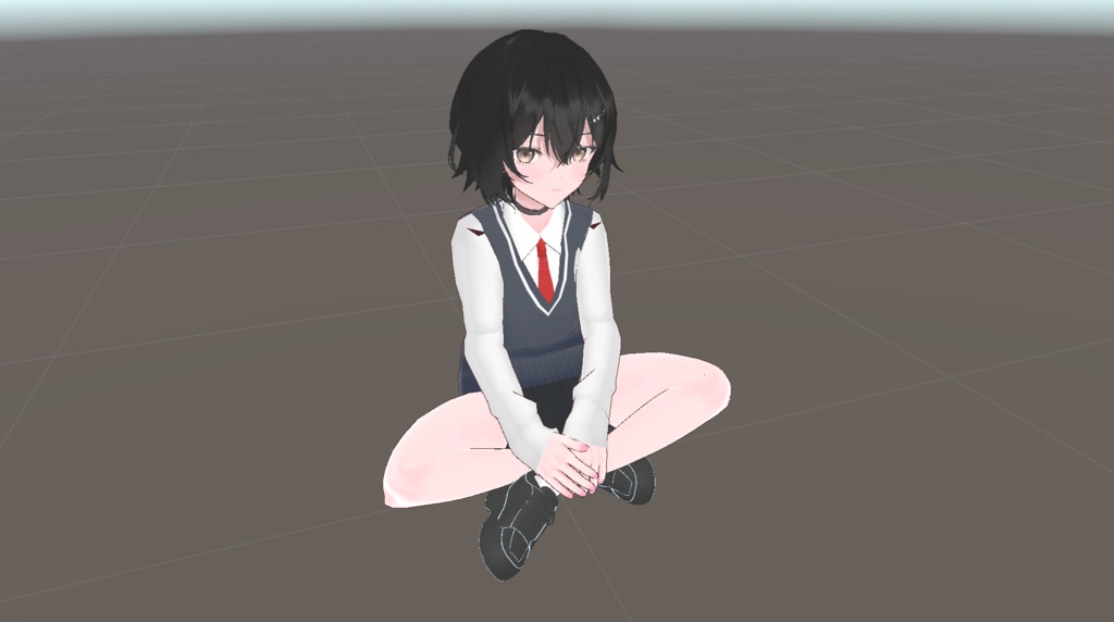 【VRChat】AFKモーション_胡坐(女性的