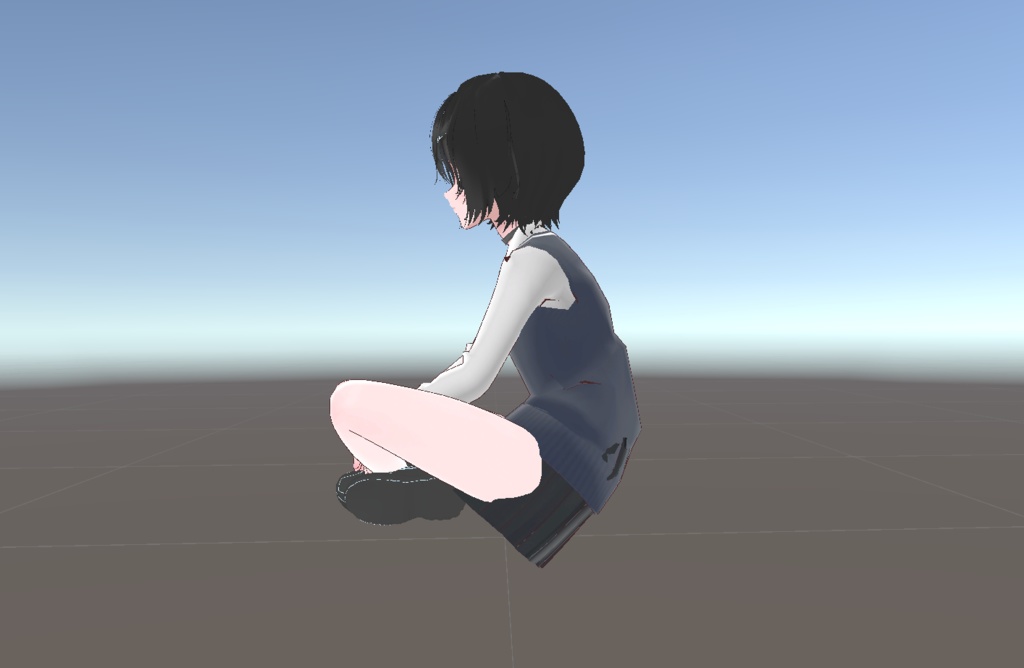 無料版【VRChat】AFKモーション_胡坐(女性的