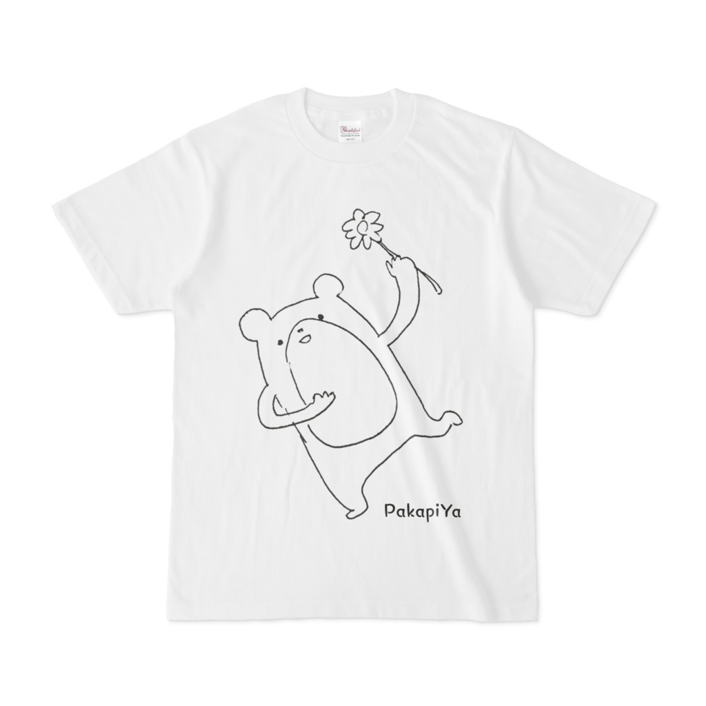 お花持ってうぇーいってしてるクマ