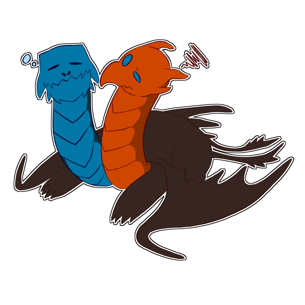  Dota2 Jakiro デフォルメステッカー【ウトウト】