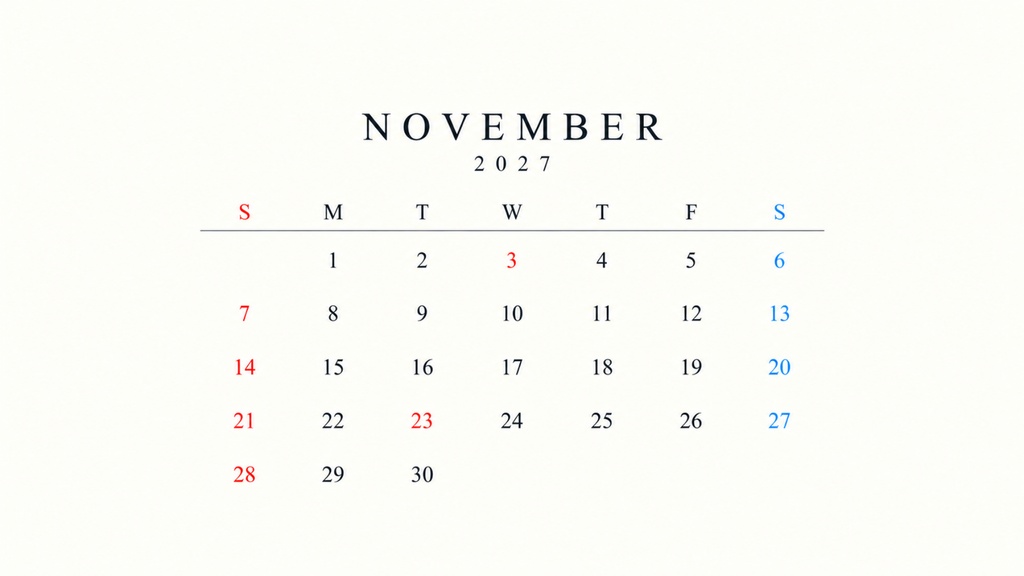 【PC用】2026年10月〜2027年12月 デジタルカレンダー|15か月|シンプル・ナチュラル