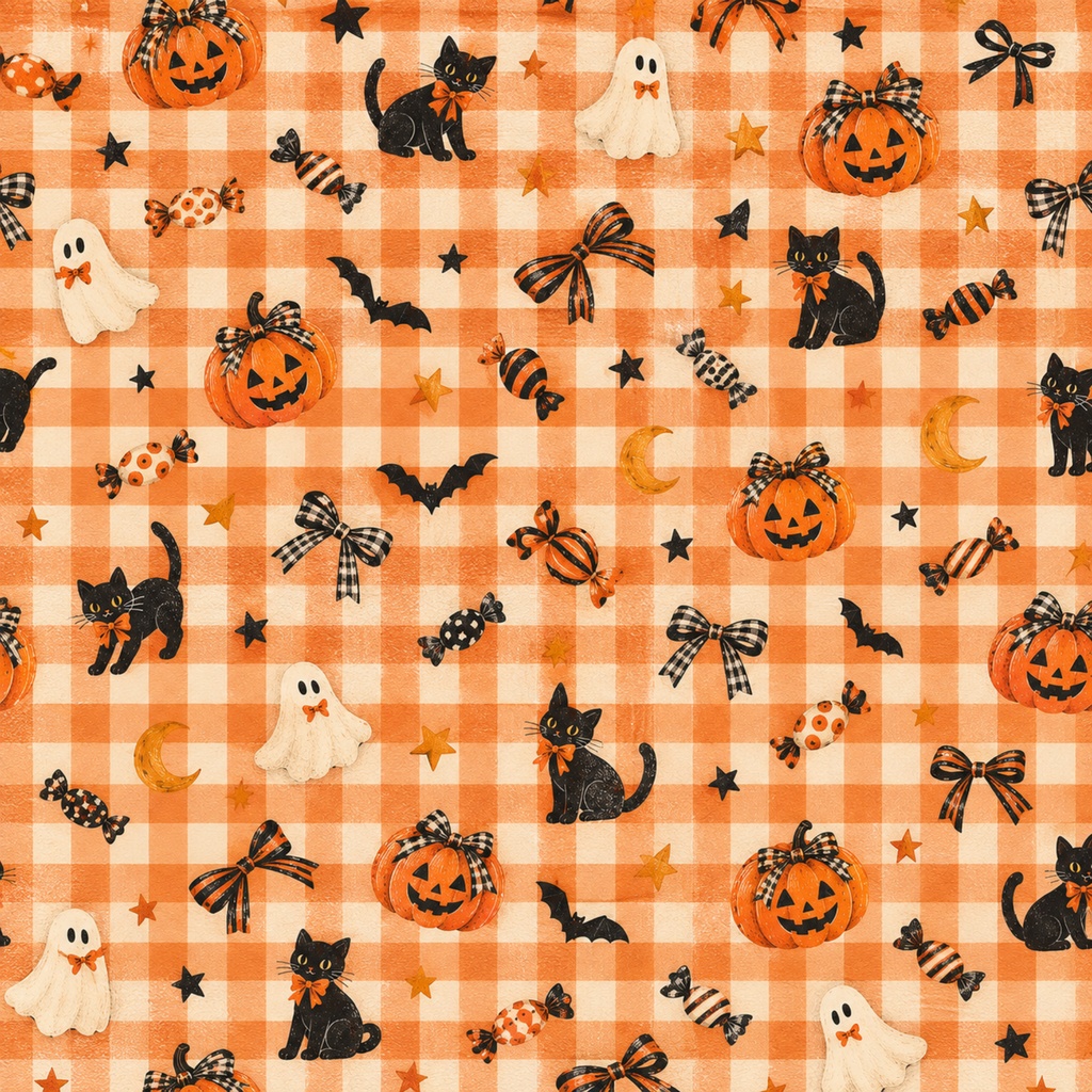 【ハロウィン】お菓子を包みたくなるデジタルペーパー 12枚セット|
