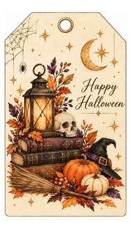ハロウィン ギフトタグ 10種類セット|印刷用データ ZIP(PNG)・PDF|お菓子ラッピング・プチギフト