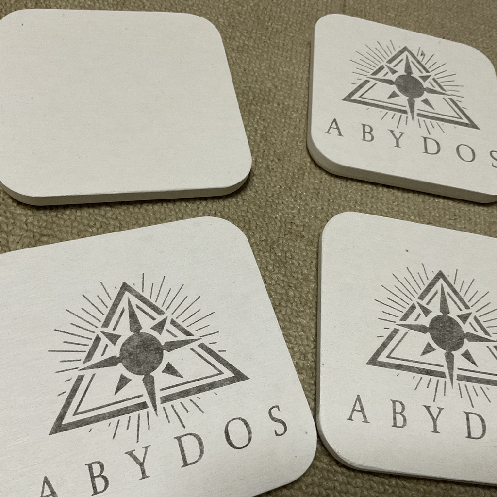 珪藻土コースター 白 ブルーアーカイブ アビドス 対策委員会 同人 箱推しヘイローセット