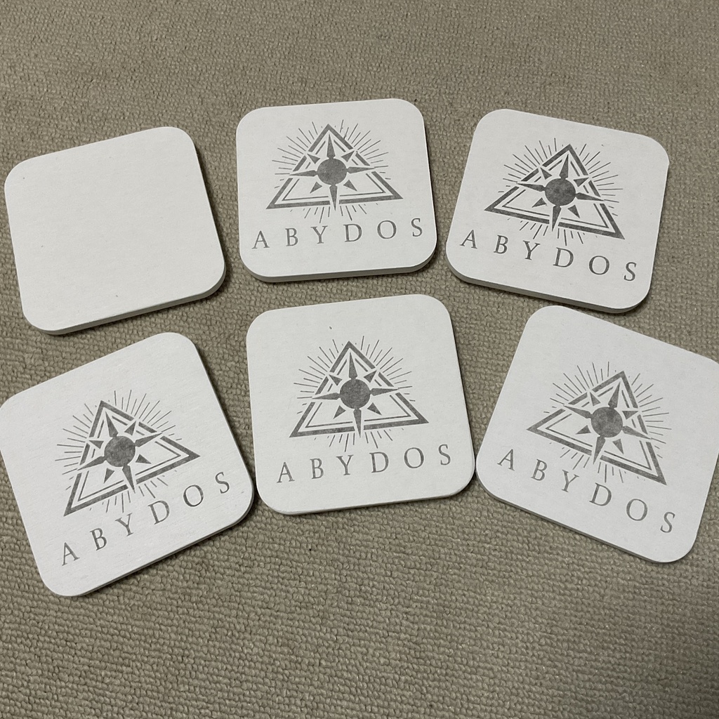 珪藻土コースター 白 ブルーアーカイブ アビドス 対策委員会 同人 箱推しヘイローセット