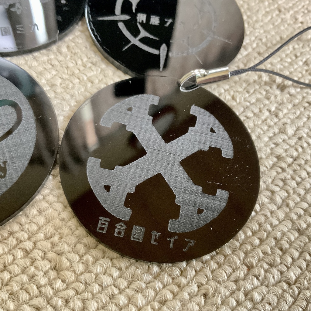 自作 アクリルストラップ ブルーアーカイブ 同人 二次創作 トリニティ総合学園 ティーパーティー ヘイローセット