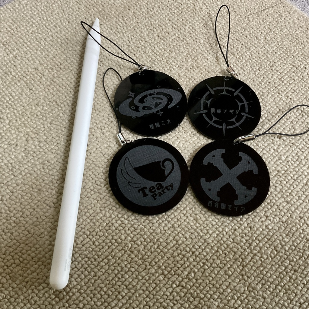 自作 アクリルストラップ ブルーアーカイブ 同人 二次創作 トリニティ総合学園 ティーパーティー ヘイローセット