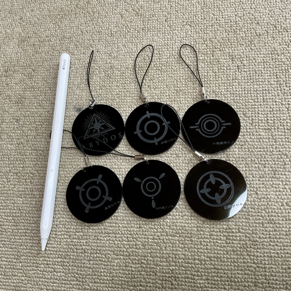 自作 アクリルストラップ ブルーアーカイブ 同人 二次創作 アビドス 対策委員会 ヘイローセット