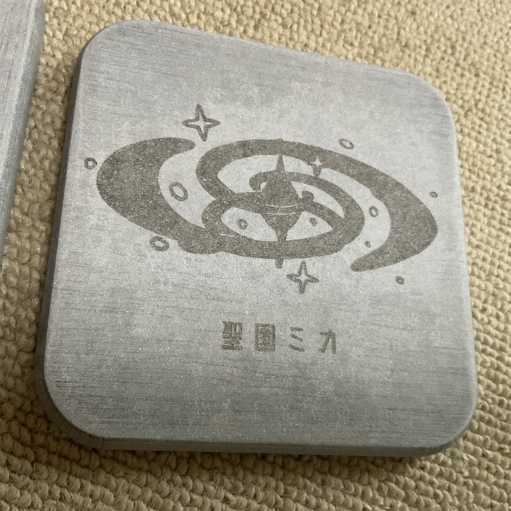 珪藻土コースター 灰色 ブルーアーカイブ トリニティ ティーパーティー 聖園ミカ