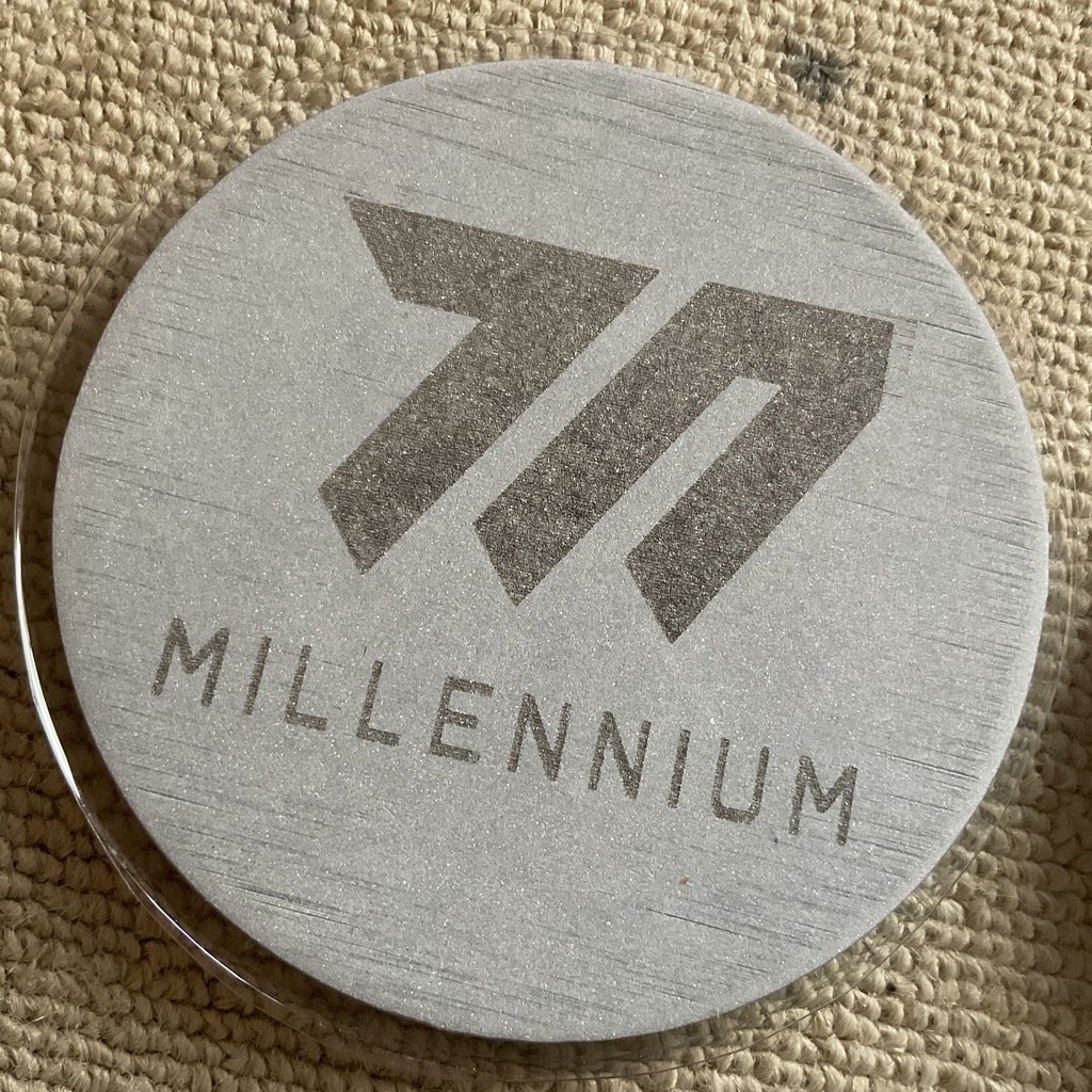 珪藻土コースター 灰色 ブルーアーカイブ ミレニアム トレーニング部 乙花スミレ