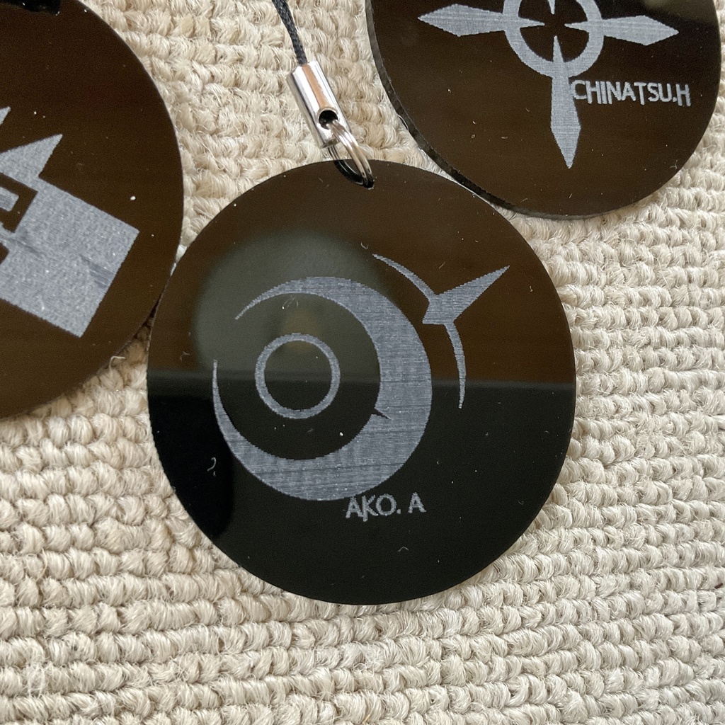 自作 アクリルストラップ ブルーアーカイブ 同人 ゲヘナ 風紀委員会