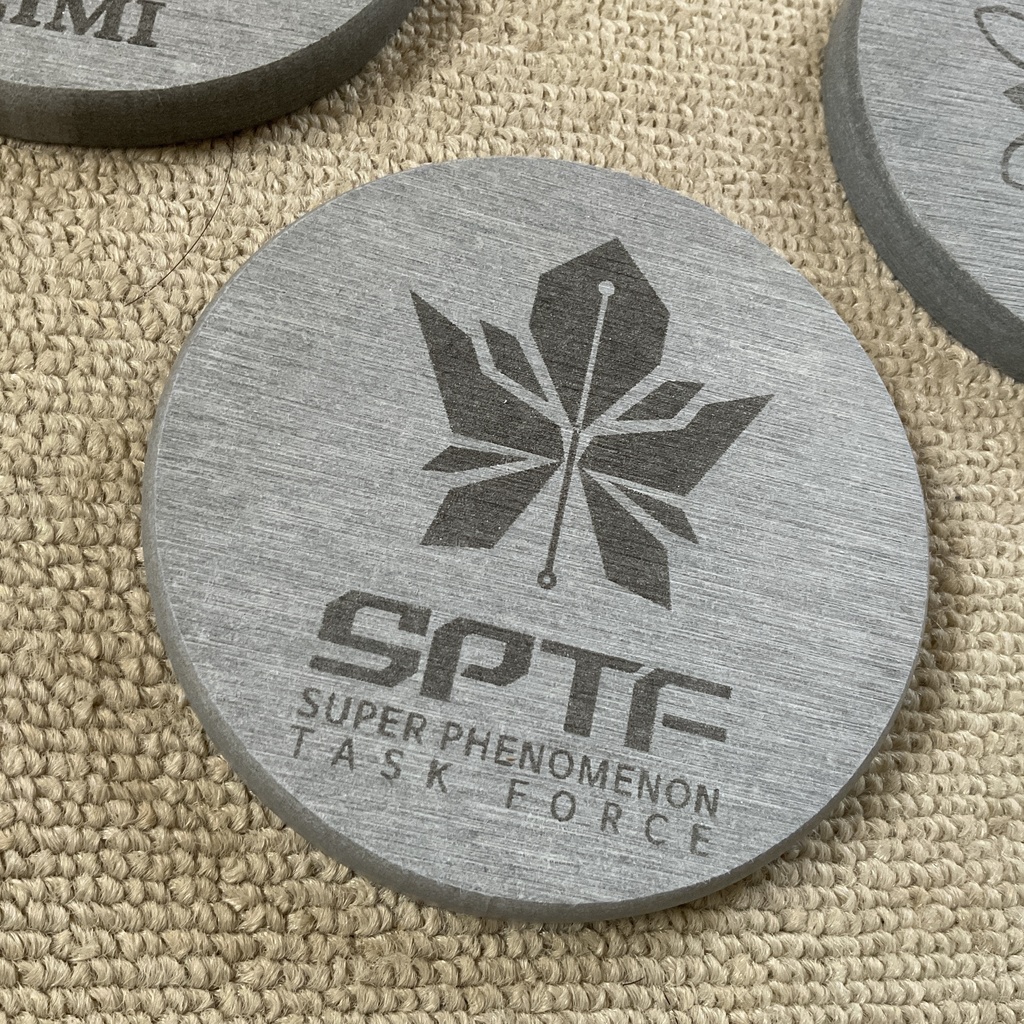 珪藻土コースター 灰色 ブルーアーカイブ ミレニアム 特異現象捜査部 SPTF