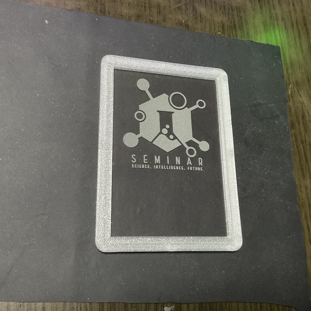 ブルアカ 校章&部活ロゴ風 ライトスタンド ガラス彫刻&半透明フレーム 二次創作