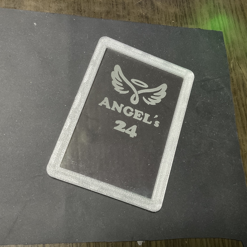 ブルアカ 校章&部活ロゴ風 ライトスタンド ガラス彫刻&半透明フレーム 二次創作