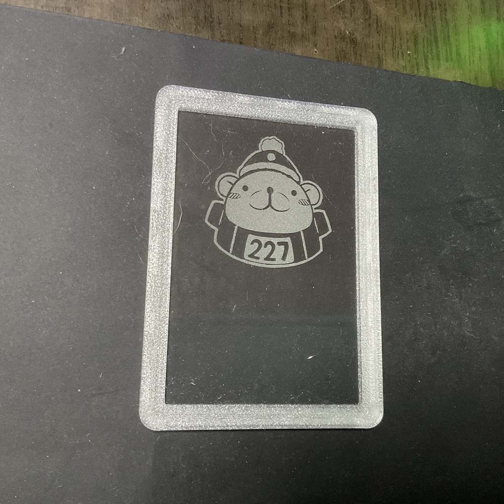 ブルアカ 校章&部活ロゴ風 ライトスタンド ガラス彫刻&半透明フレーム 二次創作