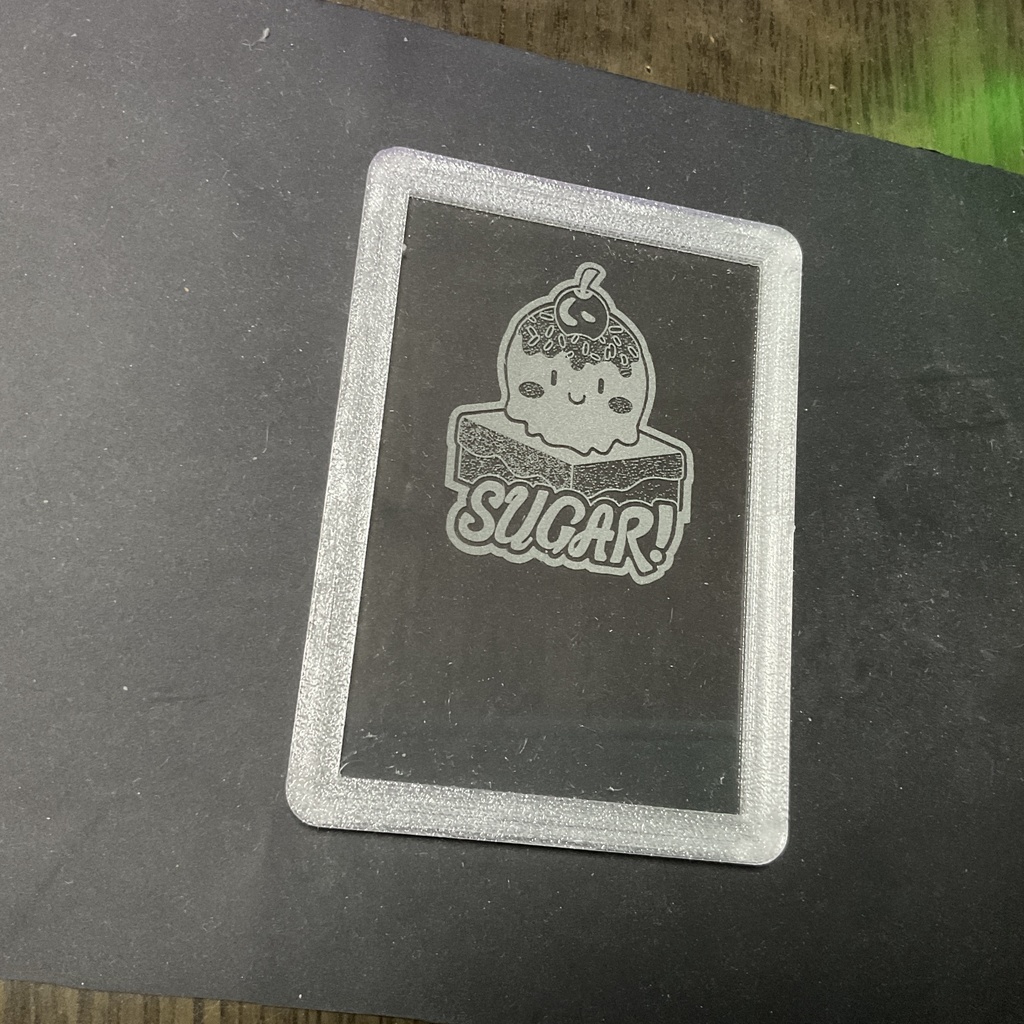 ブルアカ 校章&部活ロゴ風 ライトスタンド ガラス彫刻&半透明フレーム 二次創作