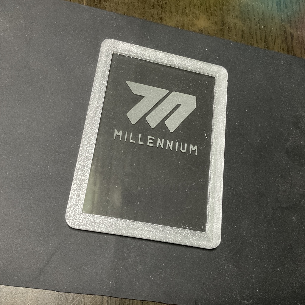 ブルアカ 校章&部活ロゴ風 ライトスタンド ガラス彫刻&半透明フレーム 二次創作