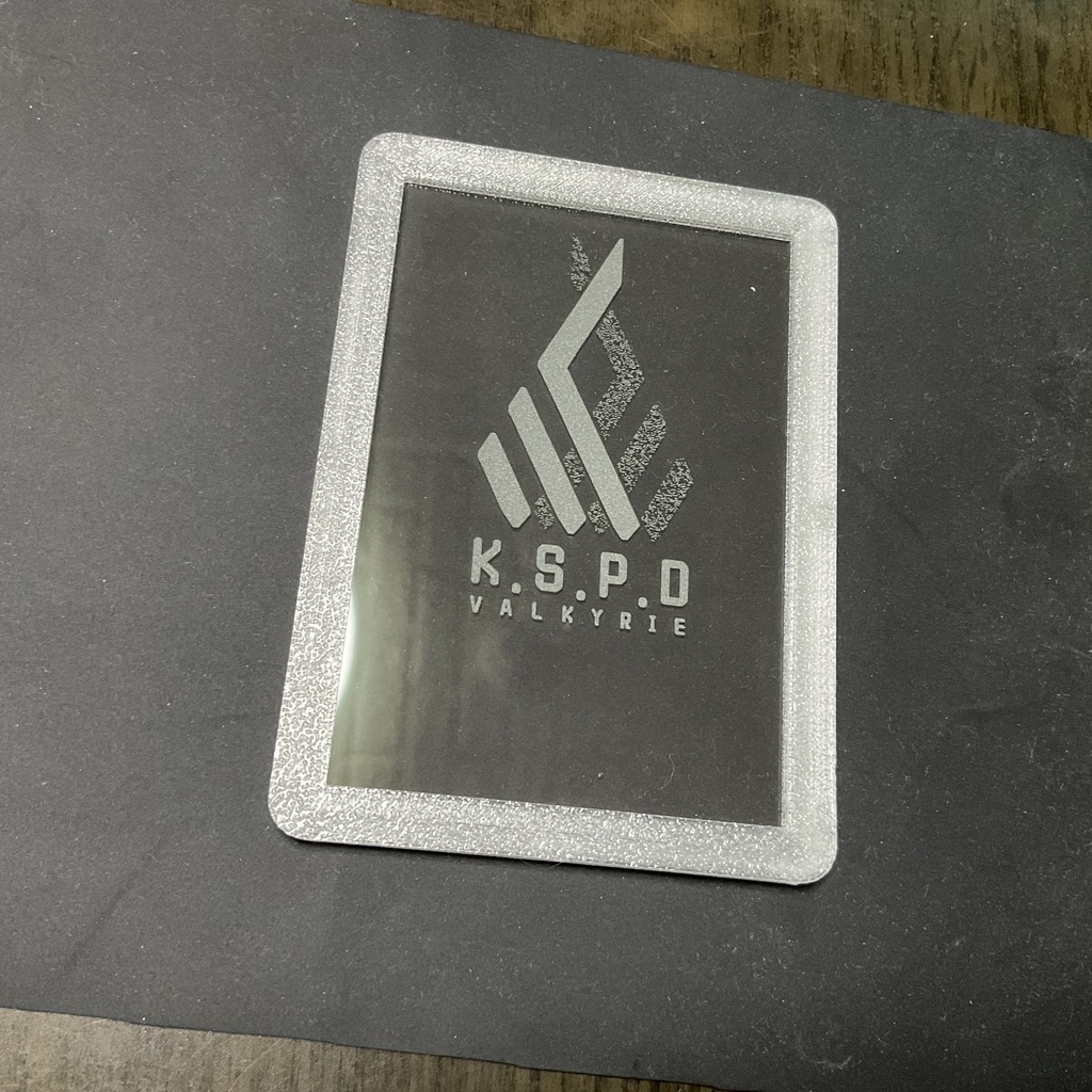 ブルアカ 校章&部活ロゴ風 ライトスタンド ガラス彫刻&半透明フレーム 二次創作