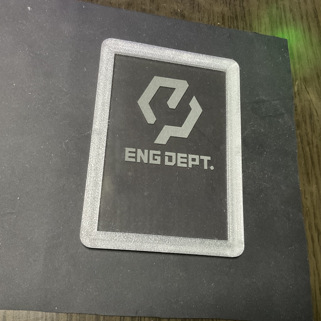 ブルアカ 校章&部活ロゴ風 ライトスタンド ガラス彫刻&半透明フレーム 二次創作