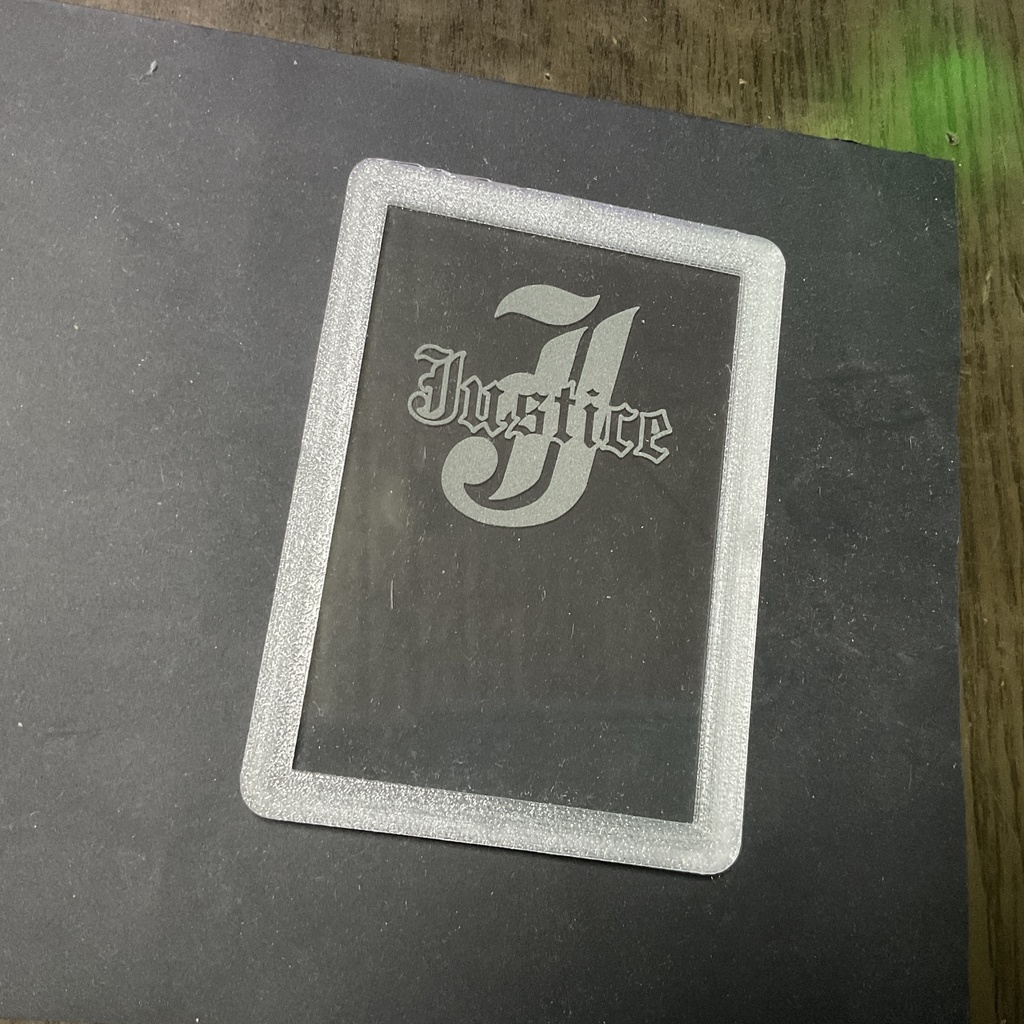 ブルアカ 校章&部活ロゴ風 ライトスタンド ガラス彫刻&半透明フレーム 二次創作