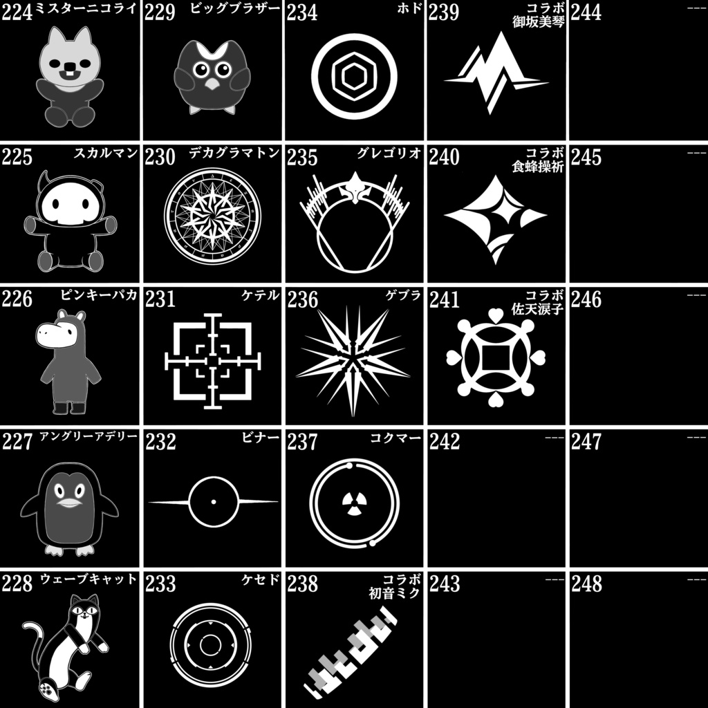 ブルーアーカイブ ヘイロー&ロゴ(241種) アルミタグ 二次創作