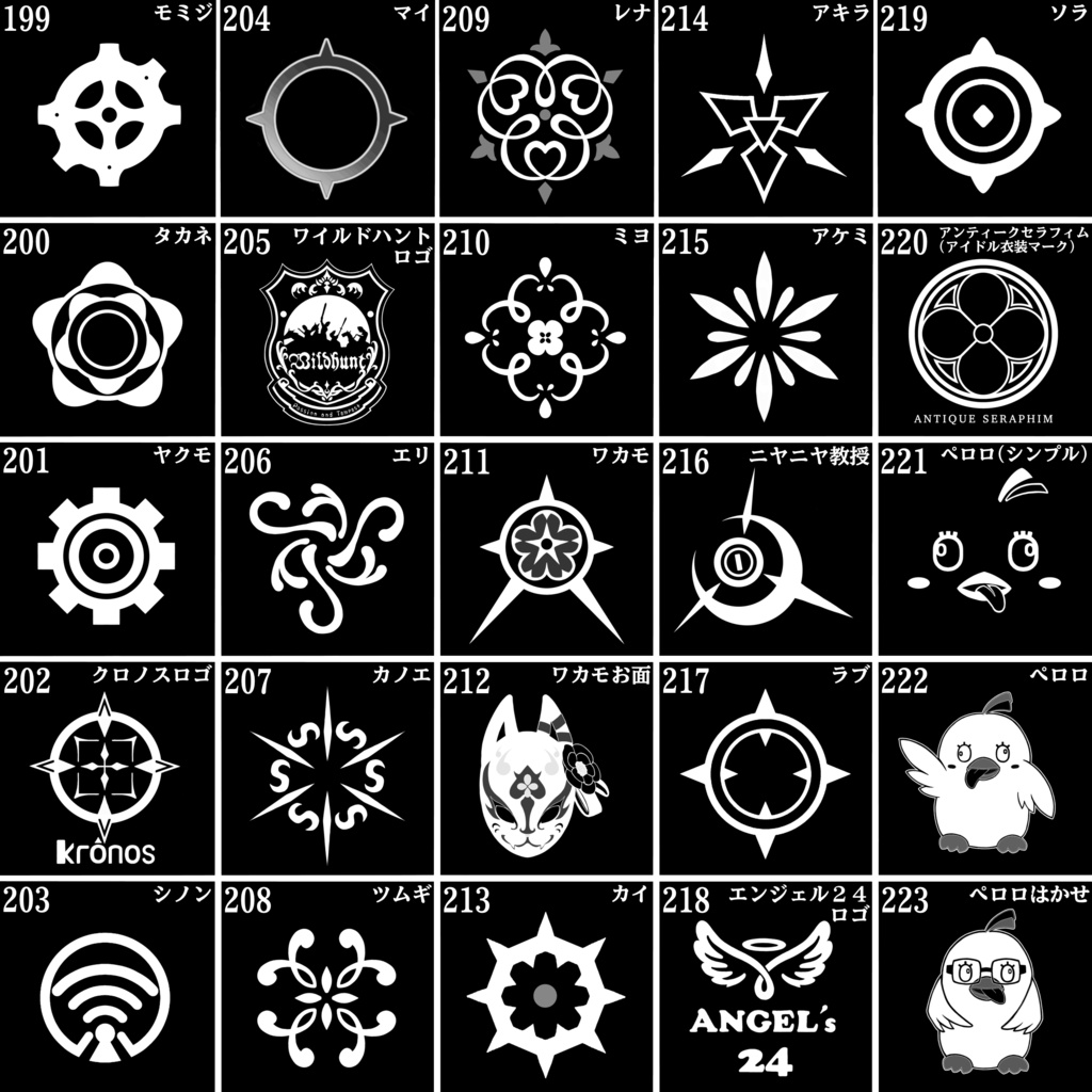 ブルーアーカイブ ヘイロー&ロゴ(241種) アルミタグ 二次創作