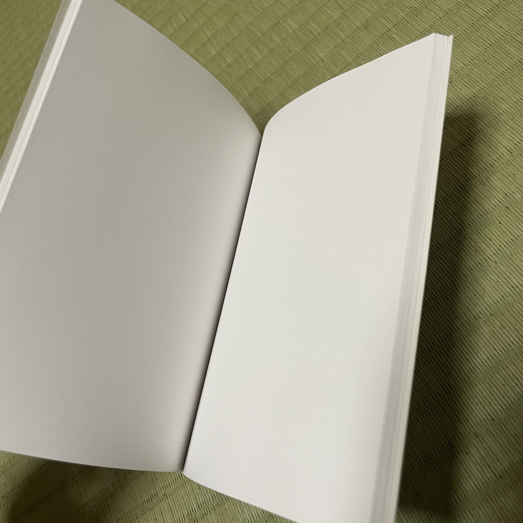 試作品 ライトノベル同人誌用”和綴じ”自家製本 A6 白紙