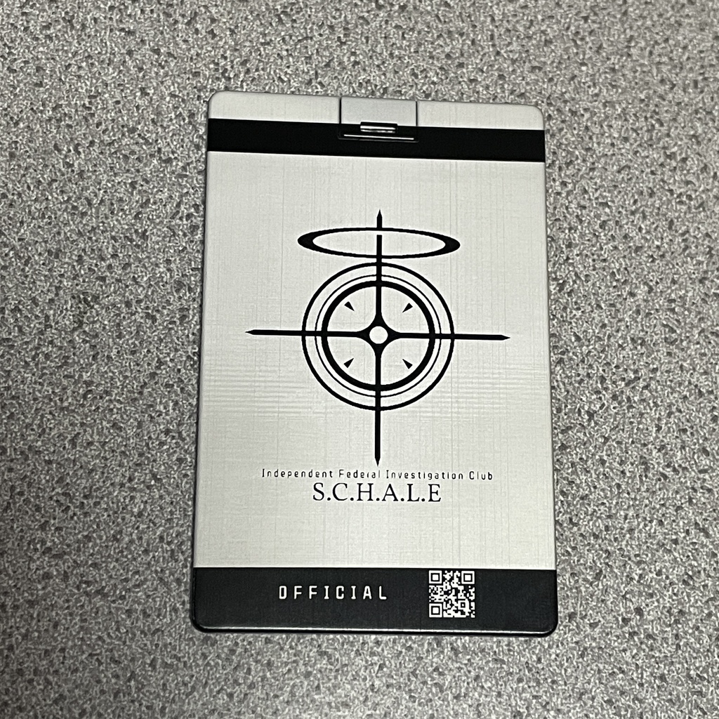 二次創作 職員証風 シャーレロゴカード アルミカードorカード型64GBメモリー